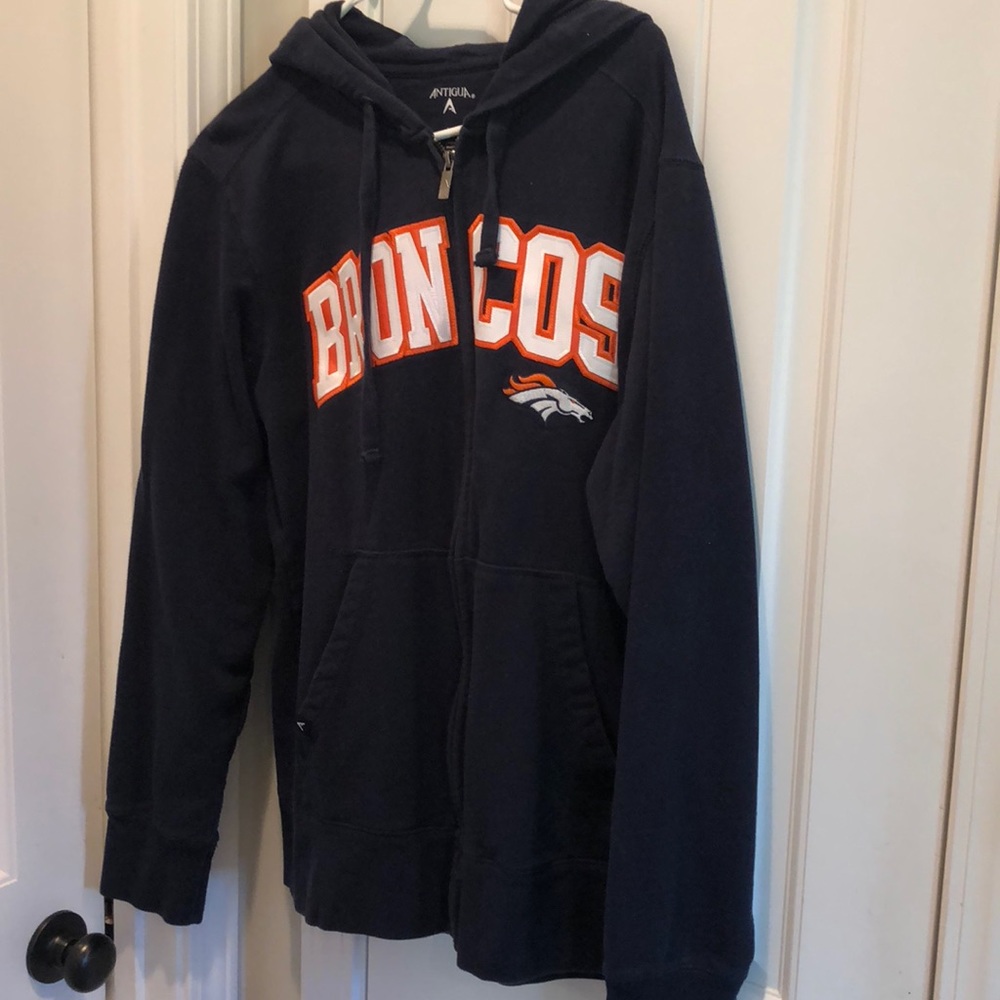 Denver broncos zip up hoodie